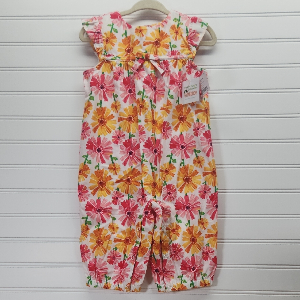 Gymboree The Very Hungry Caterpillar Floral Baby Romper 6-12 Months NWT
